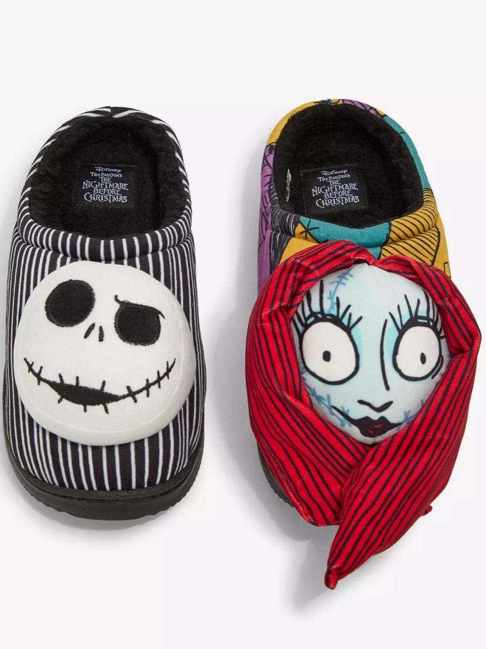 The Nightmare Before Christmas Slippers Jack and Sally XL 11/12